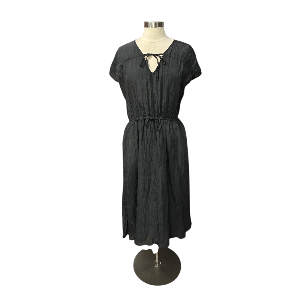 Scoop NYC | Crinkle Textured Shortdleeved Midi Dress Size Large (12-14)
